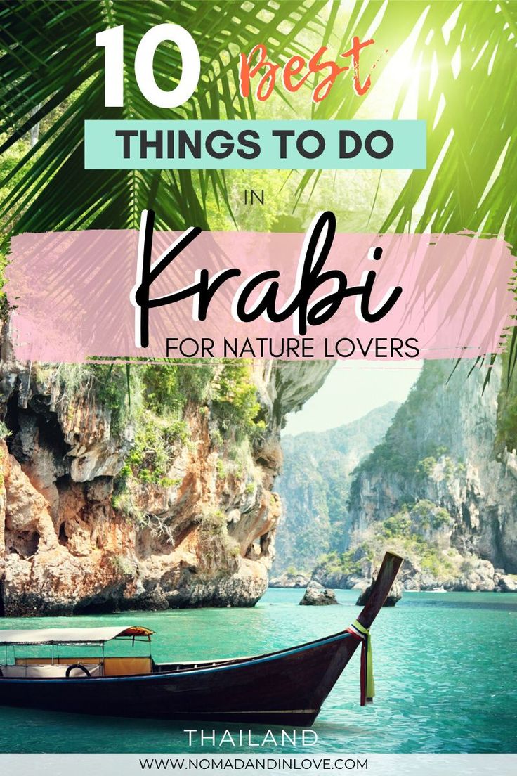 a boat on the water with text overlay that reads 10 best things to do in prabi for nature lovers