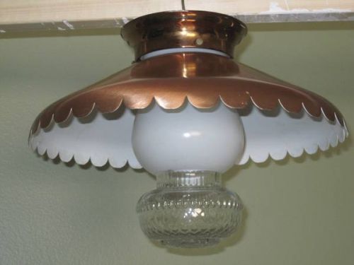 a light fixture hanging from the ceiling in a room