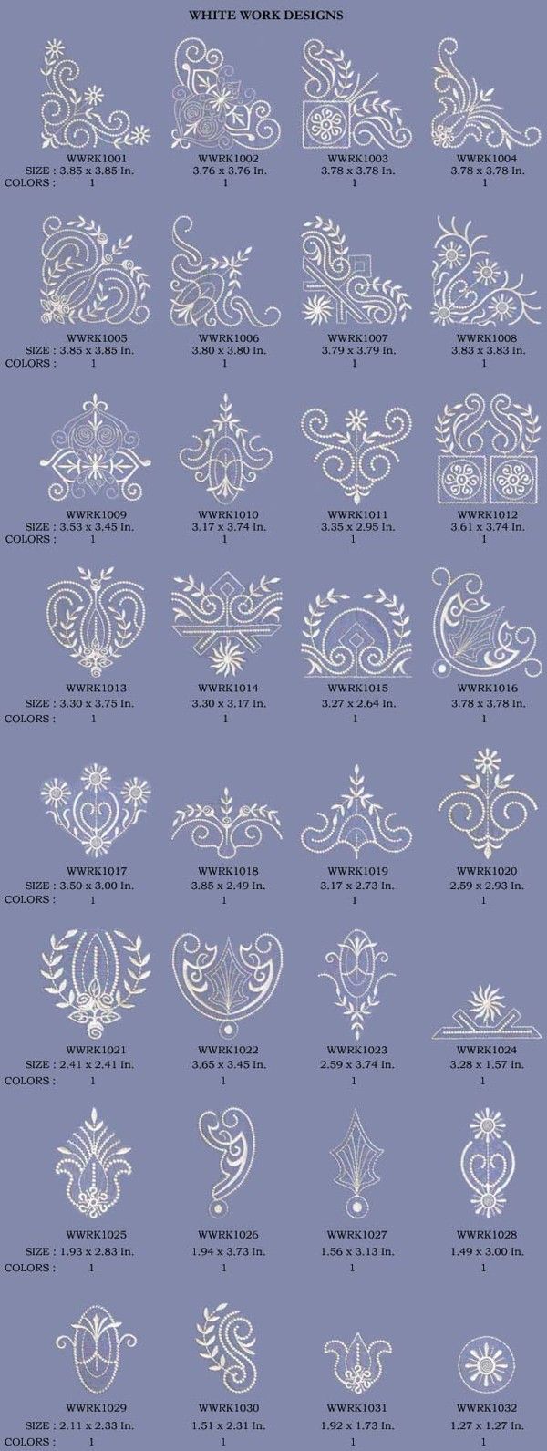 an image of some type of ornamental designs on a blue background with white lettering and numbers