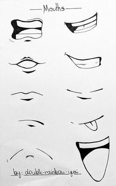 an image of different expressions drawn on paper