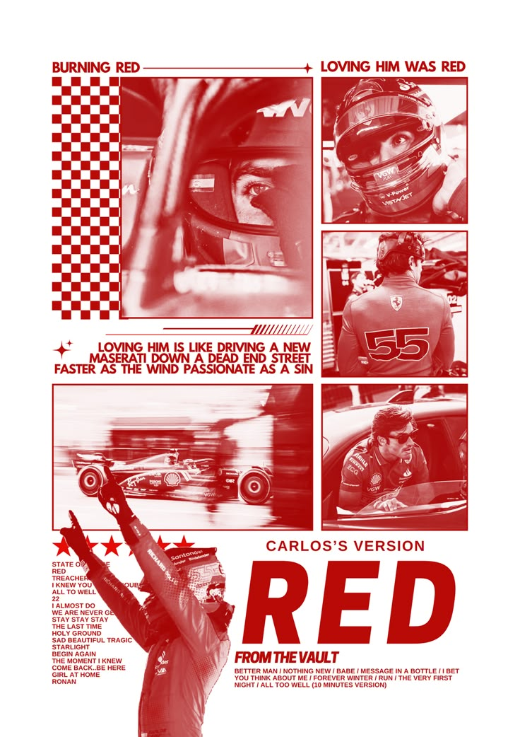 the poster for red from the vault shows an image of a man with his arms in the air