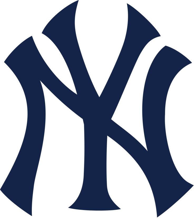 the new york yankees logo on a white background