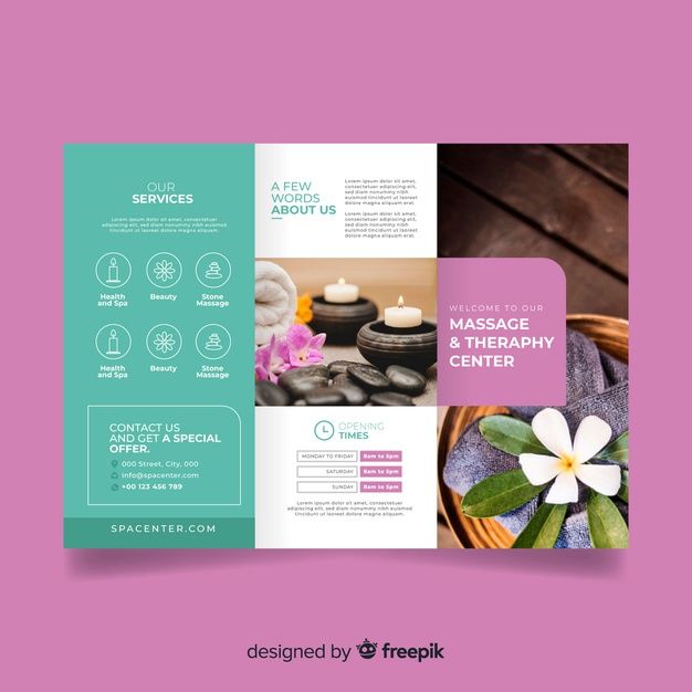 a brochure for massage therapy center