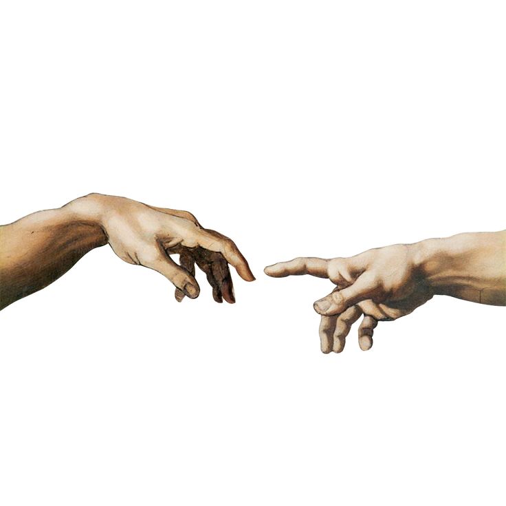 two hands reaching out to touch each other