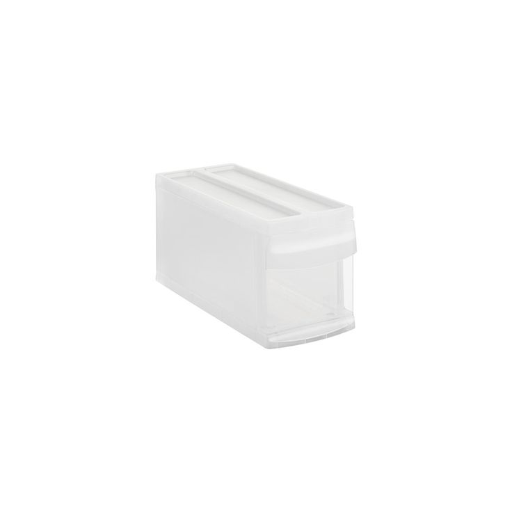 a white plastic box with an open lid