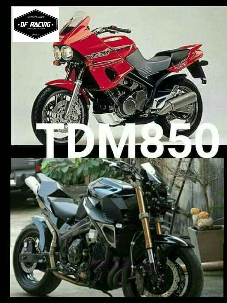 two motorcycles are shown side by side with the words t d m890 on them