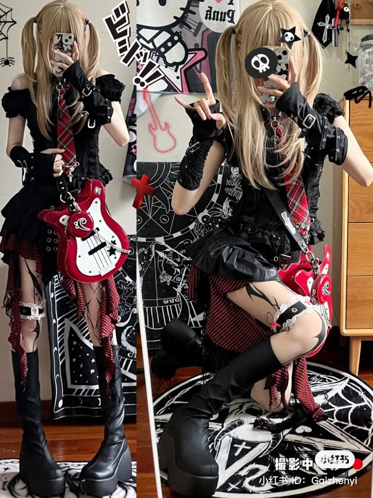 Hara Juku Fashion, Goth And Emo Outfits, Harajuku Outfits Aesthetic, Misa Misa Inspired Outfit, Dark Harajuku Fashion, Visual Kei Style, Visual Kei Fashion Outfits, J Rock Fashion, Misa Outfit