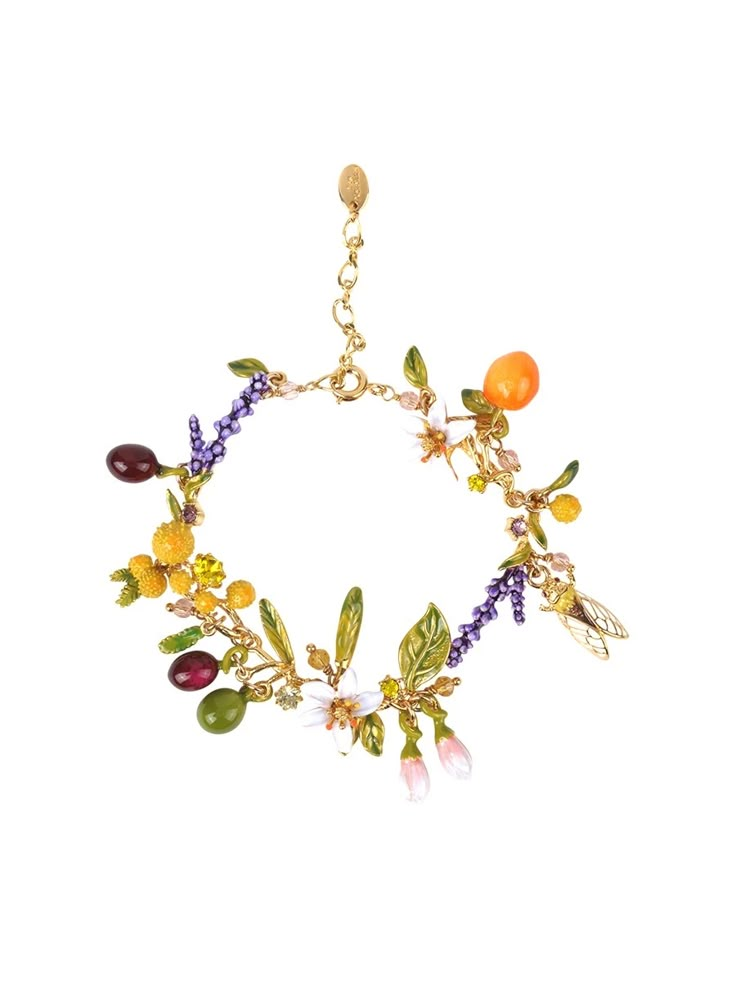 Les Néréides Women’s Gardens In Provence Multi Bracelet in Multicolor Provence Garden, Les Nereides, Funky Jewelry, Jewelry Lookbook, Pretty Jewelry, Bijoux Diy, Dream Jewelry, Brass Chain, Pretty Jewellery