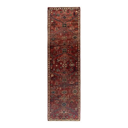 Enjoy the timeless appeal of the Tribal One-of-a-Kind Hand-Knotted Area Rug in Red. This hand-knotted wool masterpiece draws inspiration from centuries-old Serapi rug traditions, blending intricate patterns with a rich red hue. Crafted by skilled artisans, its durable construction ensures longevity, making it a wise investment for your home. The rug's soft luster adds a touch of sophistication to any space, while its versatile design complements various interior styles. Perfect for high-traffic Serapi Rug, Interior Styles, Intricate Patterns, Blending, Interior Styling, Investment, Hand Knotted, Area Rug, Area Rugs