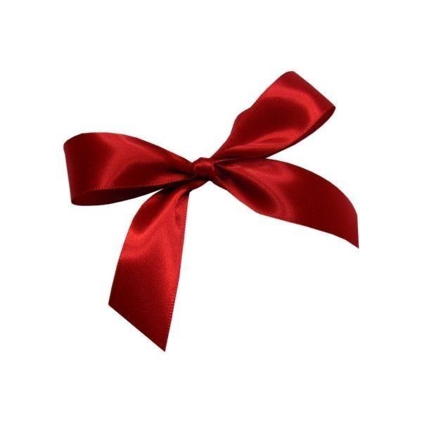 a red bow on a white background