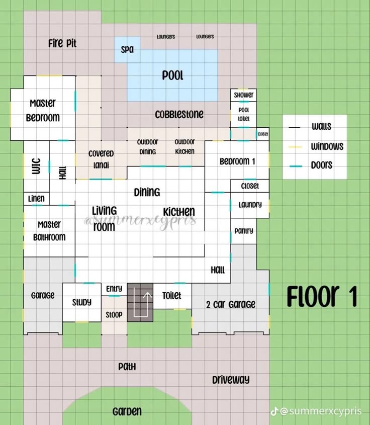 the floor plan for an apartment building with three rooms and two bathrooms on each level