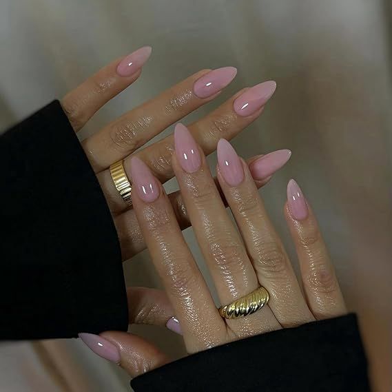 48 Almond Nails Nude Pink Press On Nails Almond Shaped,Xcreando Acrylic Nails Glue on Nails Medium,Medium Length Stick on Nails Press ons Fake Gel Nails,False Nails for Women in 48 PCS Pink Nails Solid, Acrylic Stiletto Nails, Fake Gel Nails, Nails Solid Color, Pink Stiletto Nails, Nails Solid, Stiletto Nails Short, Soft Pink Nails, Long Almond Nails