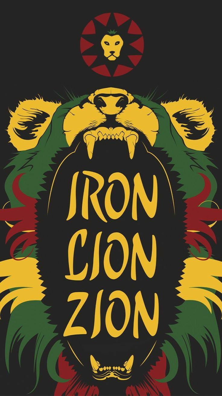 an image of a lion with the words iron lion on it