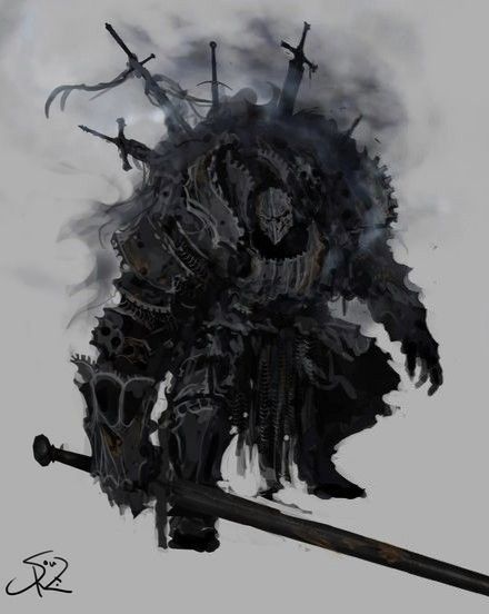 Demon Knight, Samurai Artwork, Hollow Art, Dungeons And Dragons Classes, Creative Drawing Prompts, Knight Art, Monster Concept Art, Dungeons And Dragons Homebrew, Fantasy Monster