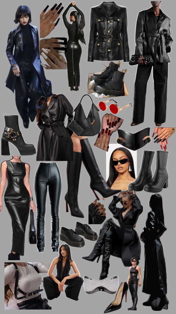 Dark femme fatale mood board Black Woman Femme Fatale Aesthetic, Dark Feminine Club Outfits, Dark Famine Aesthetic, Mob Wife Jewelry Aesthetic, Succubus Chic Outfit, Feme Fatal Outfits, Dark Femme Fatale Outfits, Vampire Fashion Modern, Female Fatale Aesthetic Outfits