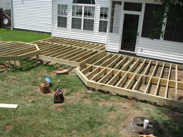 the deck is being built and ready to be installed