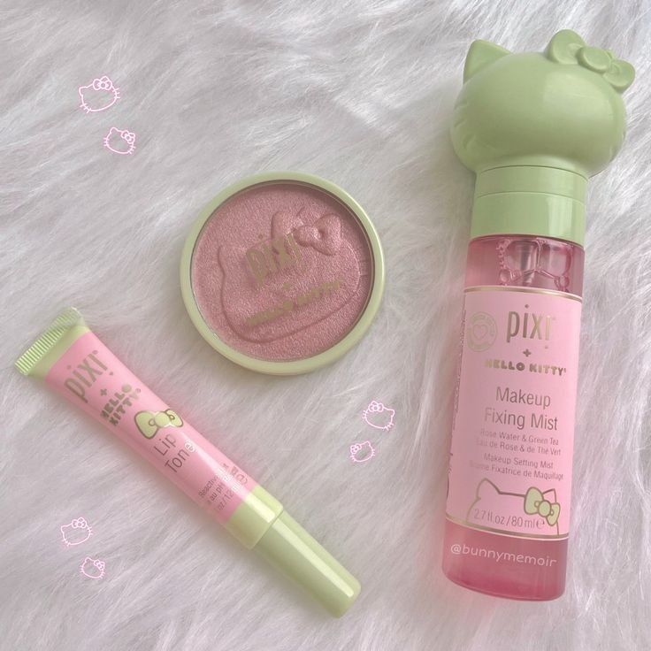 Pixi Hello Kitty, Pixie Makeup, Hello Kitty Makeup, Hello Kitty Aesthetic, Inner Glow, Fancy Makeup, Pretty Skin Care, Hello Kitty Items, Hello Kitty Collection