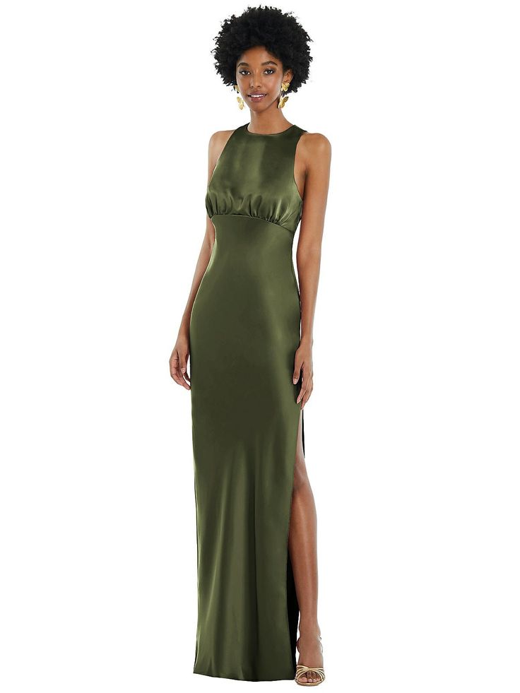 Dessy Bridesmaid Dresses, Olive Green Bridesmaid Dresses, Trendy Bridesmaids, Bias Skirt, Designer Bridesmaid Dresses, Olive Green Dresses, Bridesmaid Dress Styles, Green Gown, Green Bridesmaid