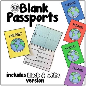 a poster with the words blank passports on it and an image of a globe