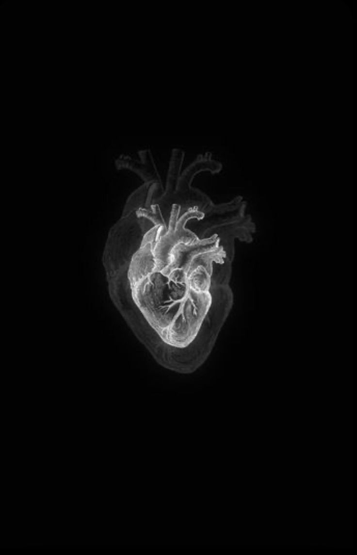 an image of a heart in the dark