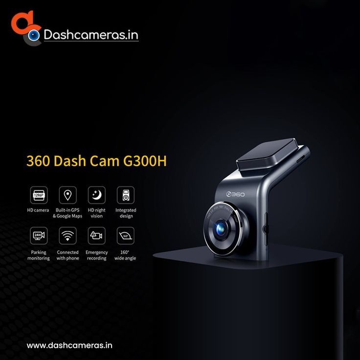 the dash cam g900h is on display in front of a black background