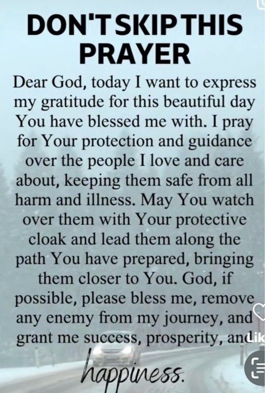 a poem that says, don't skip this prayer dear god today i want to express