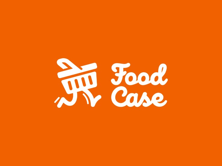 the food case logo is white on an orange background, and it appears to be for sale