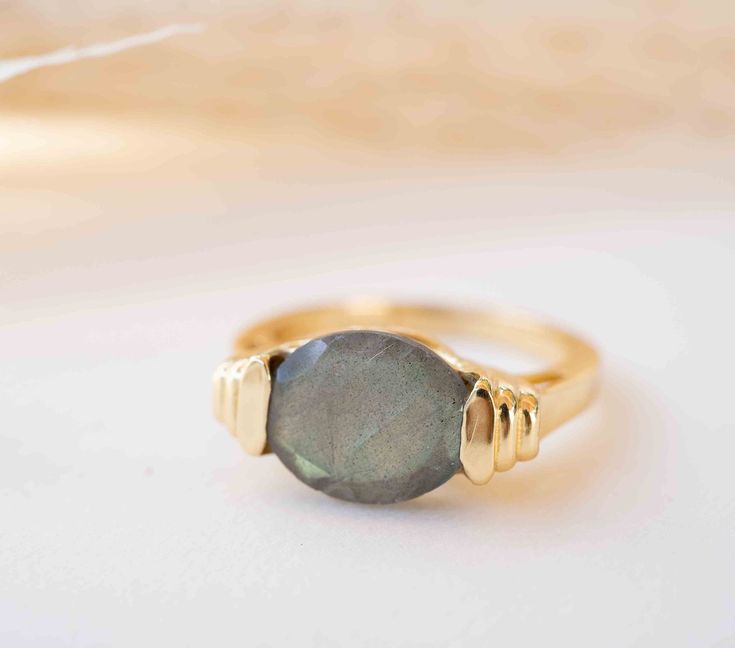 D E T A I L S — METAL: Gold Plated 18k: Gold plated jewelry has a layer of gold covering a base metal. — Stone: Labradorite 💎 Labradorite is a stone of magic, awakening within you mystical and magical abilities and psychic powers. It has within it a deeply felt resonance that is very powerful, and it can be used to bring amazing changes to your life. Labradorite is birthstone of February. 💎 The natural gemstone can vary in color, shape or size. — •✧•✧•✧•✧•✧•✧•✧•✧•✧•✧•✧•✧•✧•✧•✧•✧— »» $ BU Y • M Magical Abilities, Psychic Powers, Labradorite Ring, Plated Ring, Gold Plated Rings, Ring Gold, Gold Plated Jewelry, Jewelry Plate, Base Metal