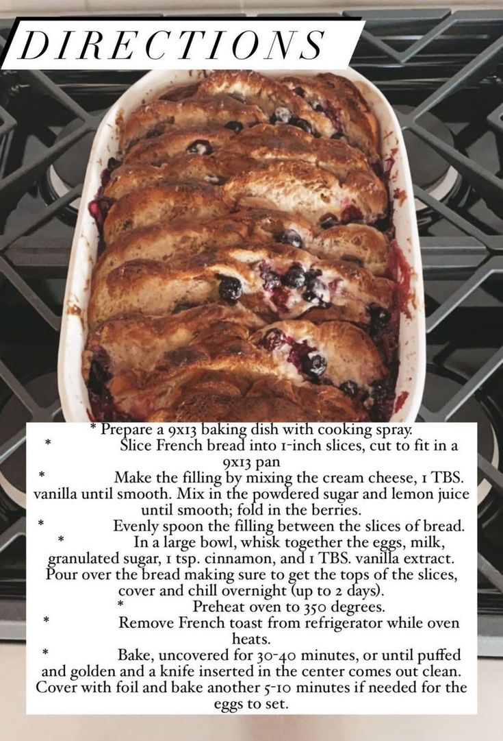 a recipe for blueberry bread in a baking dish