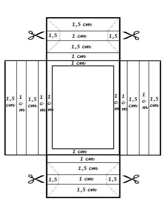 the measurements for an area that has been cut into squares and placed on top of each other