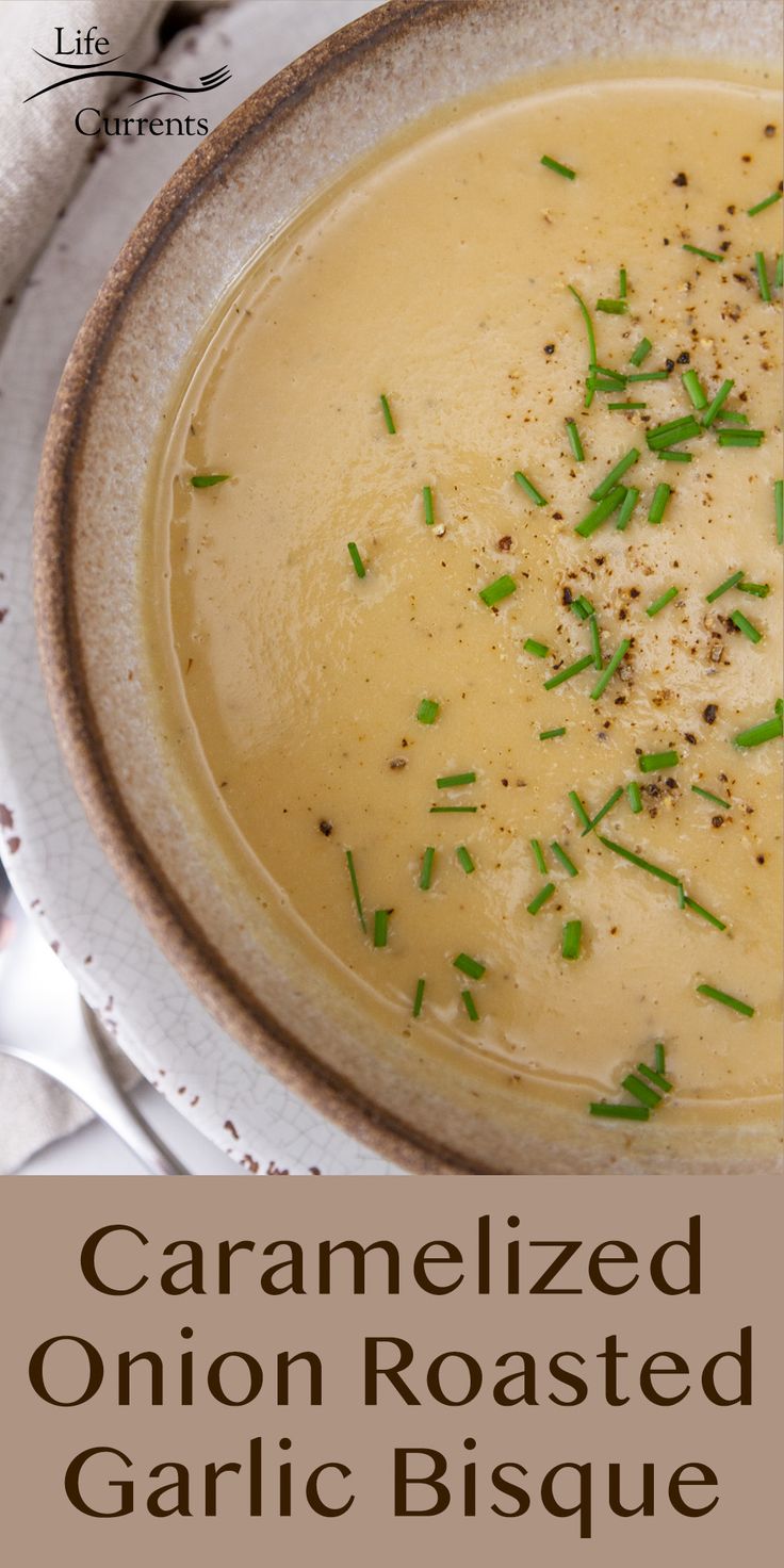 a close up of a plate of food with broth