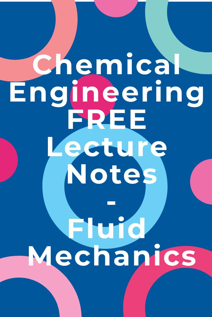 a book cover with colorful circles and the title chemical engineering free lecture notes fluid mechanics