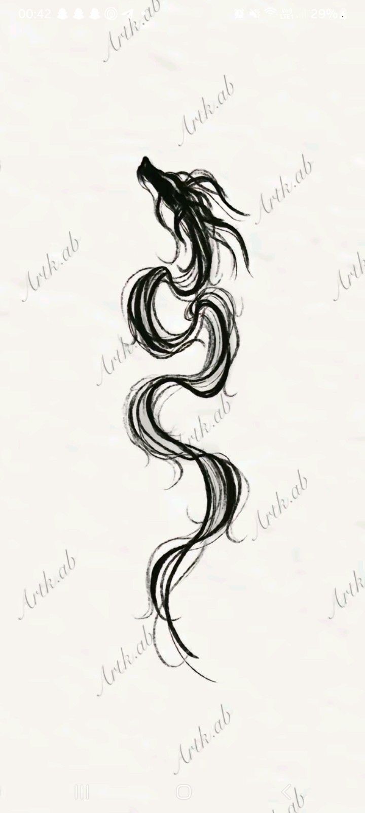 a black and white drawing of a woman's hair