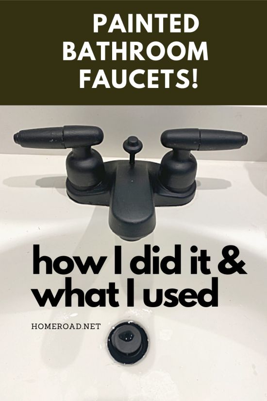 a bathroom faucet with the words how i did it and what i used it