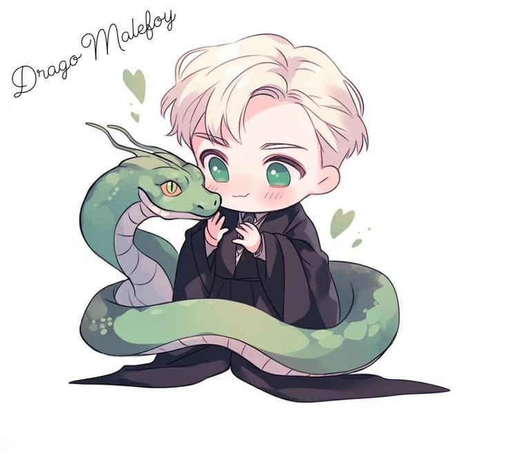 a drawing of a boy and a snake with the caption drop me baby on it