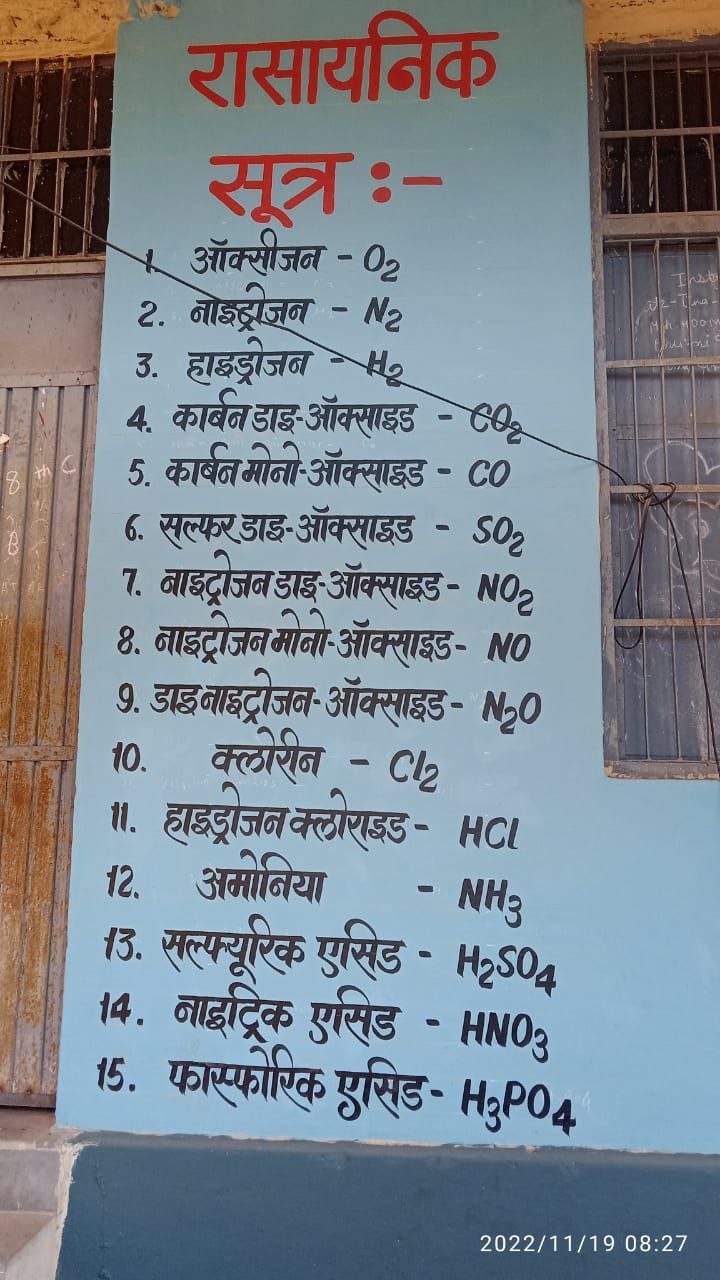 a sign on the side of a building in india