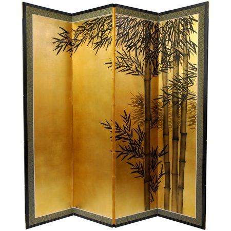 Evoke images of the Orient with this soft and beautiful, hand-painted gold leaf rendition of bamboo. Note that no two renderings are exactly the same. Subtle, beautiful hand painted wall art. Bamboo Wall Art, Fabric Room Dividers, Bamboo Room Divider, Sliding Room Dividers, 4 Panel Room Divider, Wooden Room Dividers, Hanging Room Dividers, Room Divider Walls, Folding Room Dividers