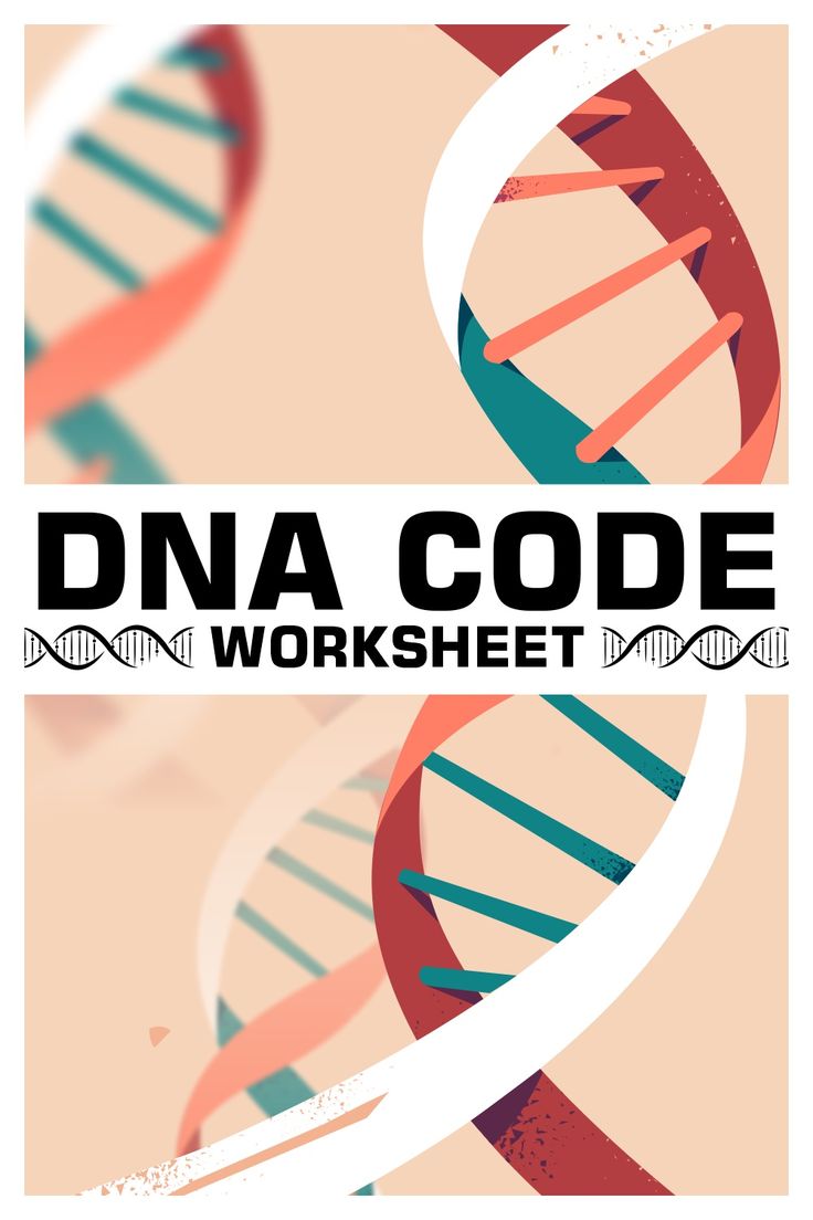 an image of a poster with the words, dna code worksheet