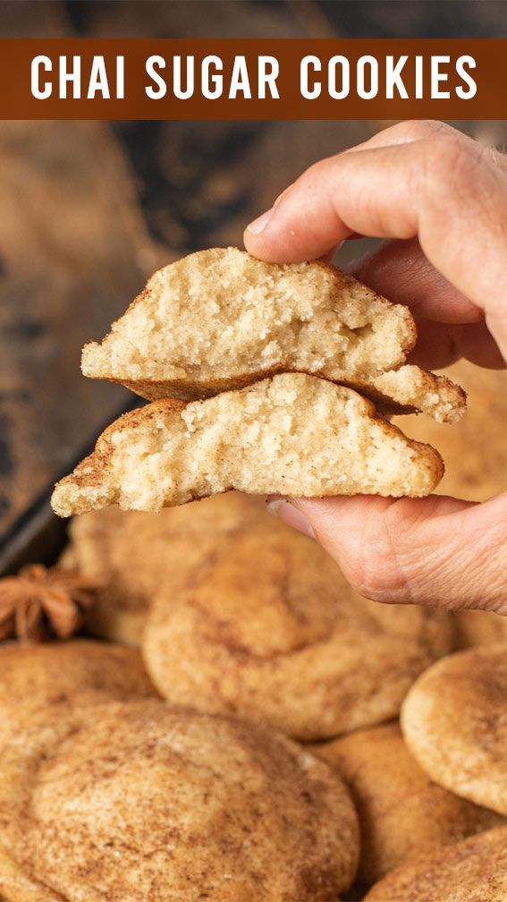 a person holding up some sugar cookies in front of the camera with text overlay