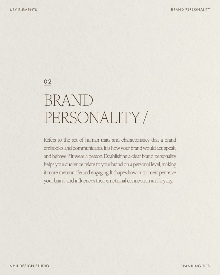 the front page of a brand personality book