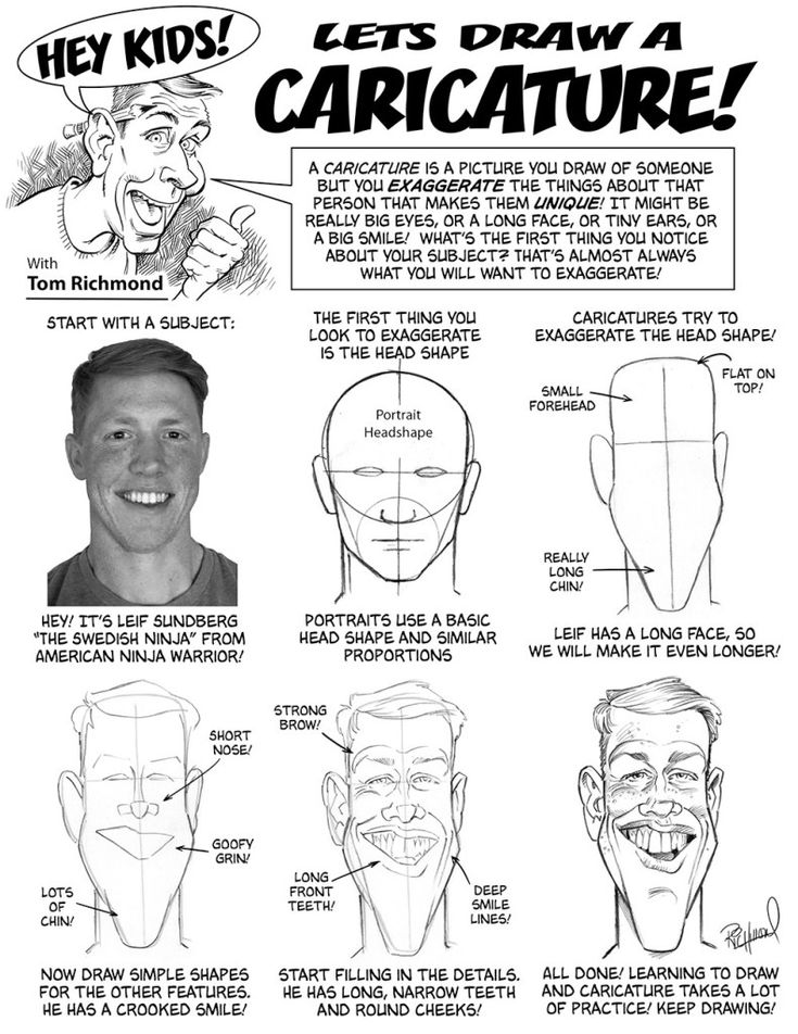 an image of how to draw caricature