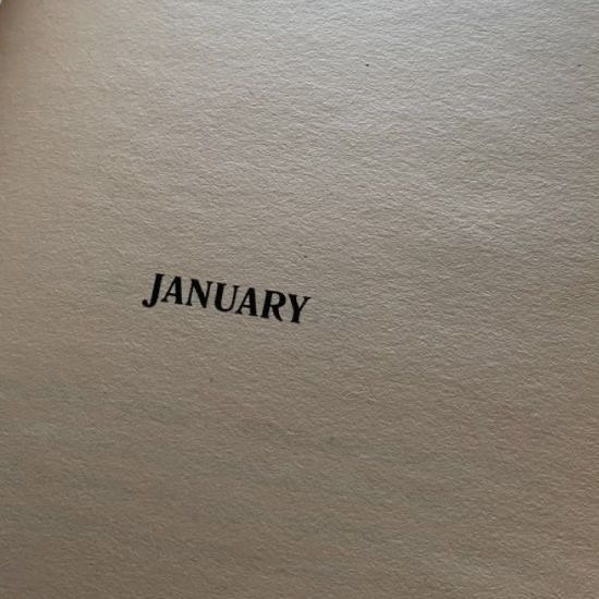 the word january written in black ink on an old typewriter's paper sheet