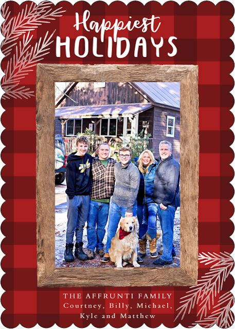 a family christmas card with the words, happy holidays and an image of a dog