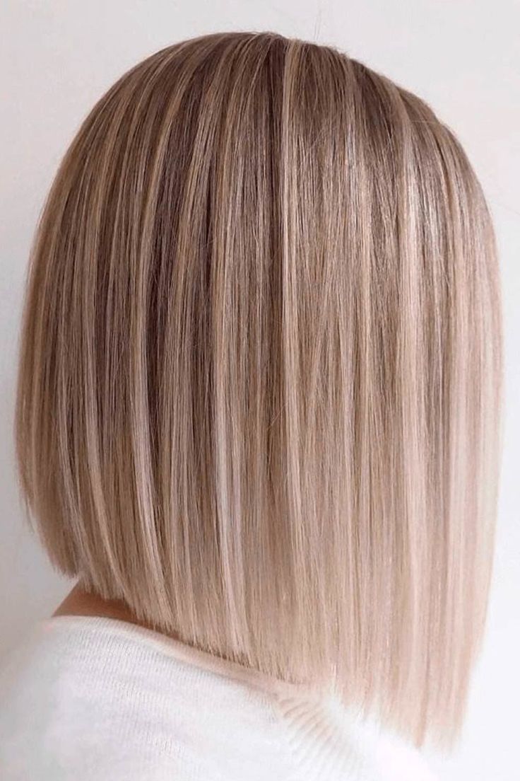 Slight A Line Haircut, Medium Bob Balayage, Long Bob With Layers And Bangs, Graduated Bob Haircuts Medium, One Length Bob Medium, Angled Bob Haircuts For Fine Hair, 45 Degree Haircut, Short One Length Bob, Long Bobs Haircuts