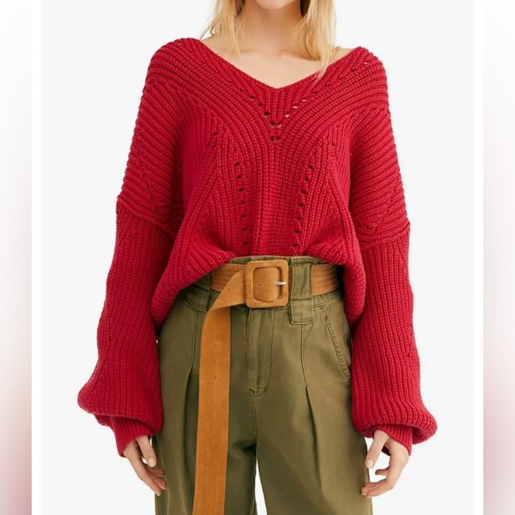 Nwt Oversized Size Xs Approx Measurement Pit To Pit 24” Length 21” Long Knit Sweater, Chic Sweaters, Cable Sweater, Long Knit, Long Sweater, Sweaters Online, Free People Sweaters, Oversized Silhouette, Free People Sweater