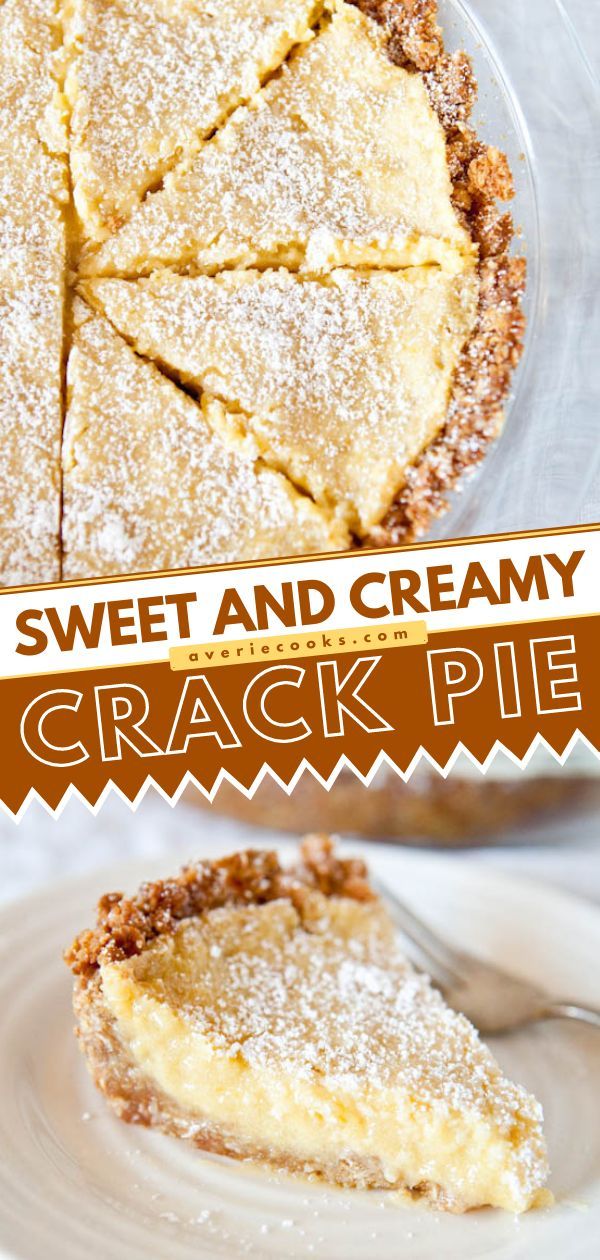 Crack Pie, thanksgiving desserts, holiday baking, pie recipes Water Pie Recipe, Milk Pie Recipe, Milk Bar Pie, Crumbles Recipes, Sunday Dessert, Christina Tosi, Momofuku Milk Bar, Creamy Pie, Averie Cooks