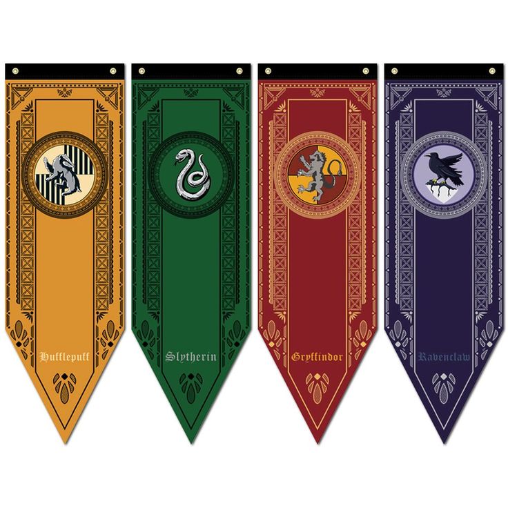 harry potter house flag banner set