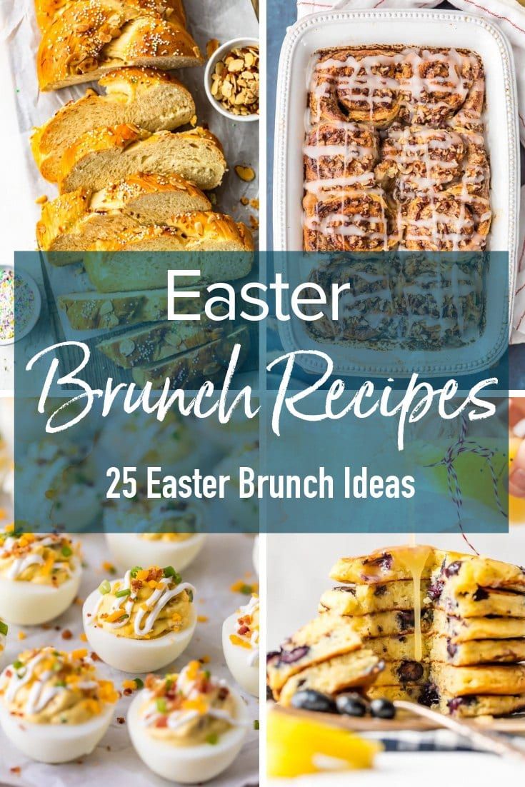 easter brunch recipes with text overlay