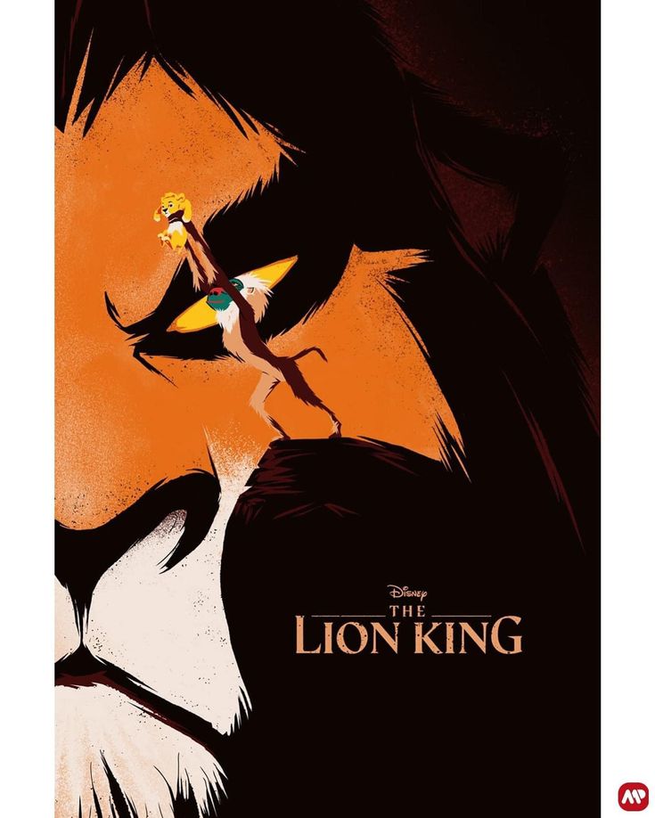 the lion king movie poster from disney's live - action film, which features an animated character