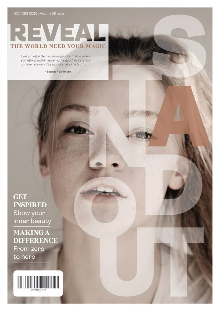 a magazine cover with a woman's face on it